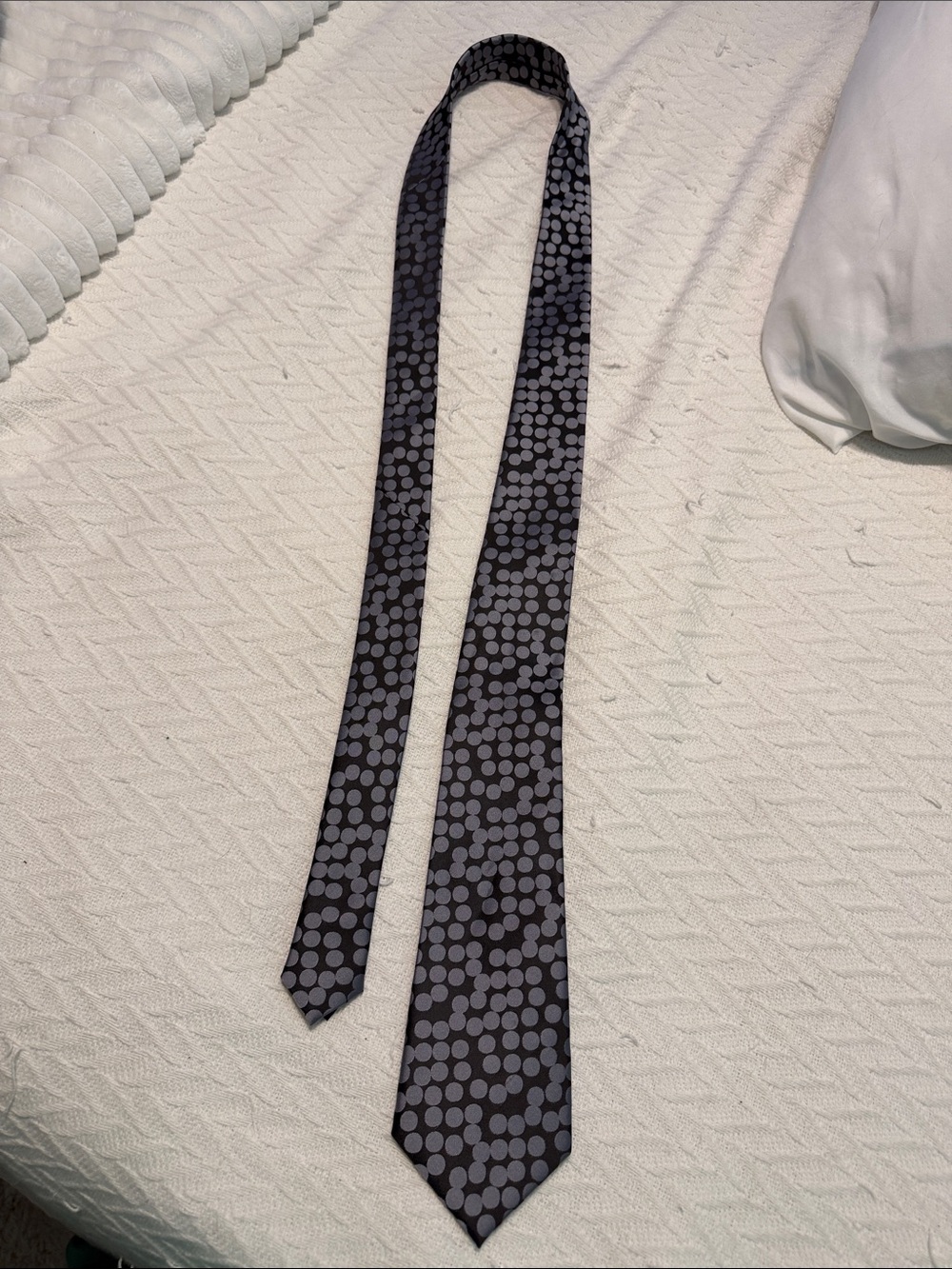 No Boundaries Gray Polka Dot Men's Tie